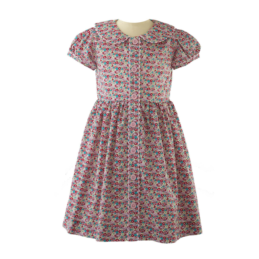 Ditsy Floral Button Front Dress ...